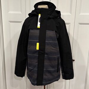 Pendleton Hooded Softshell & Wool Blend Jacket Removeable Hood Size S Black NWT